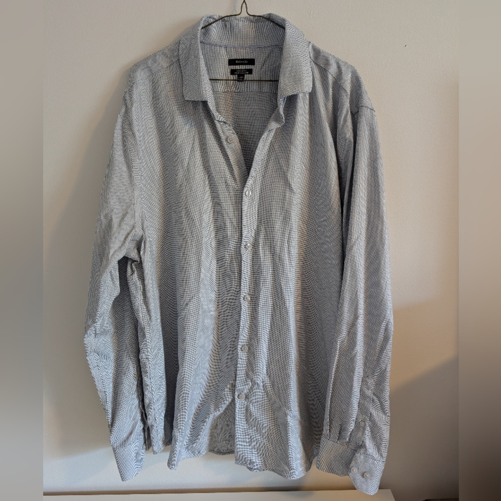 RW&CO. Light Blue Patterned Men's Dress Shirt